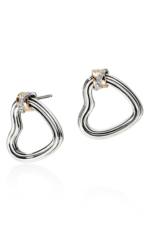 John Hardy Bamboo Collection Heart Earrings in Silver And Gold at Nordstrom