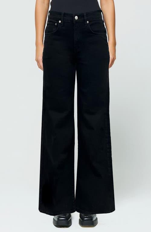 Shop Etica Ética Romi French Wide Leg Jeans In Onyx