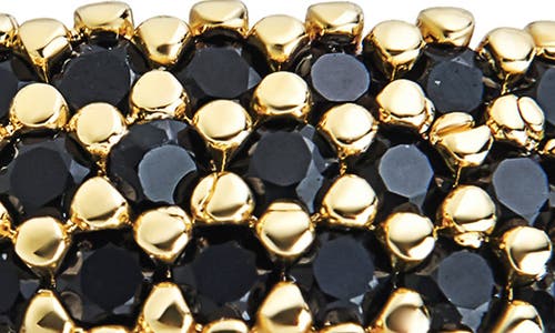Sterling Forever Jolene Cubic Zirconia Rainbow Eternity Ring In Gold/black