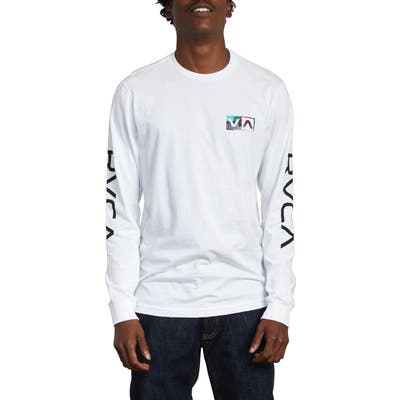 Rvca Testing Long Sleeve T-Shirt, White
