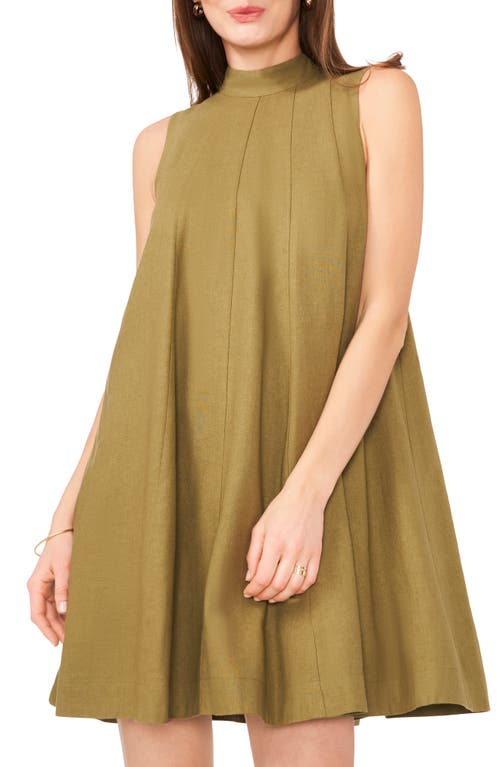 Shop Halogenr Halogen(r) High Neck Trapeze Dress In Olive Drab