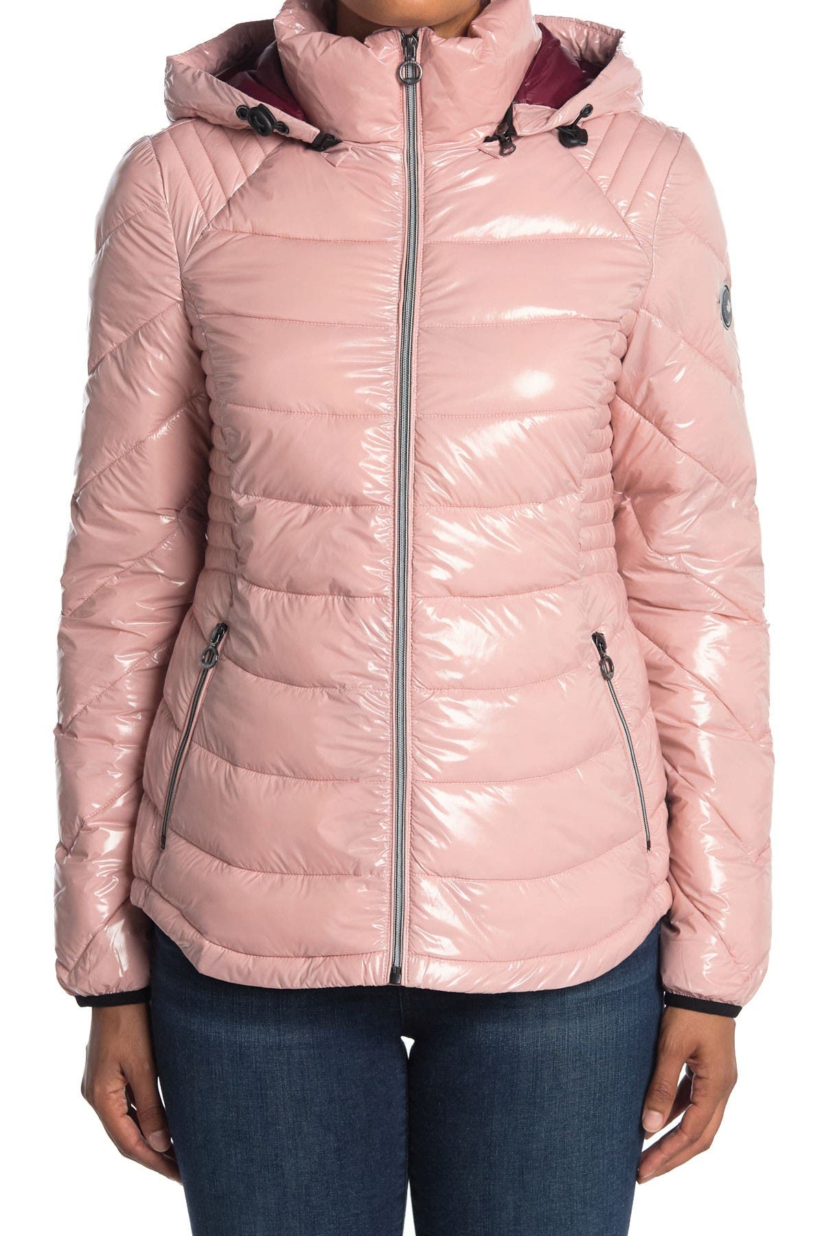 zara pink puffer jacket