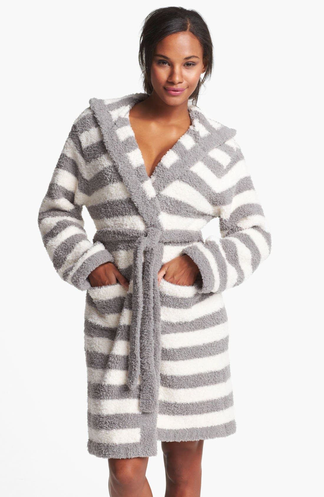 Barefoot Dreams® CozyChic® Stripe Hooded Robe Nordstrom