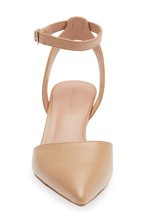 Nordstrom Pearla Ankle Strap Pump In Tan