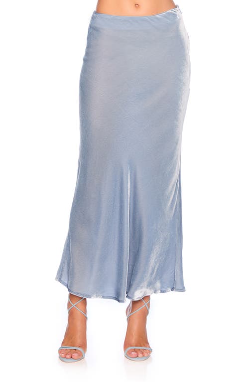 Susana Monaco Velvet Slip Skirt In Serenity