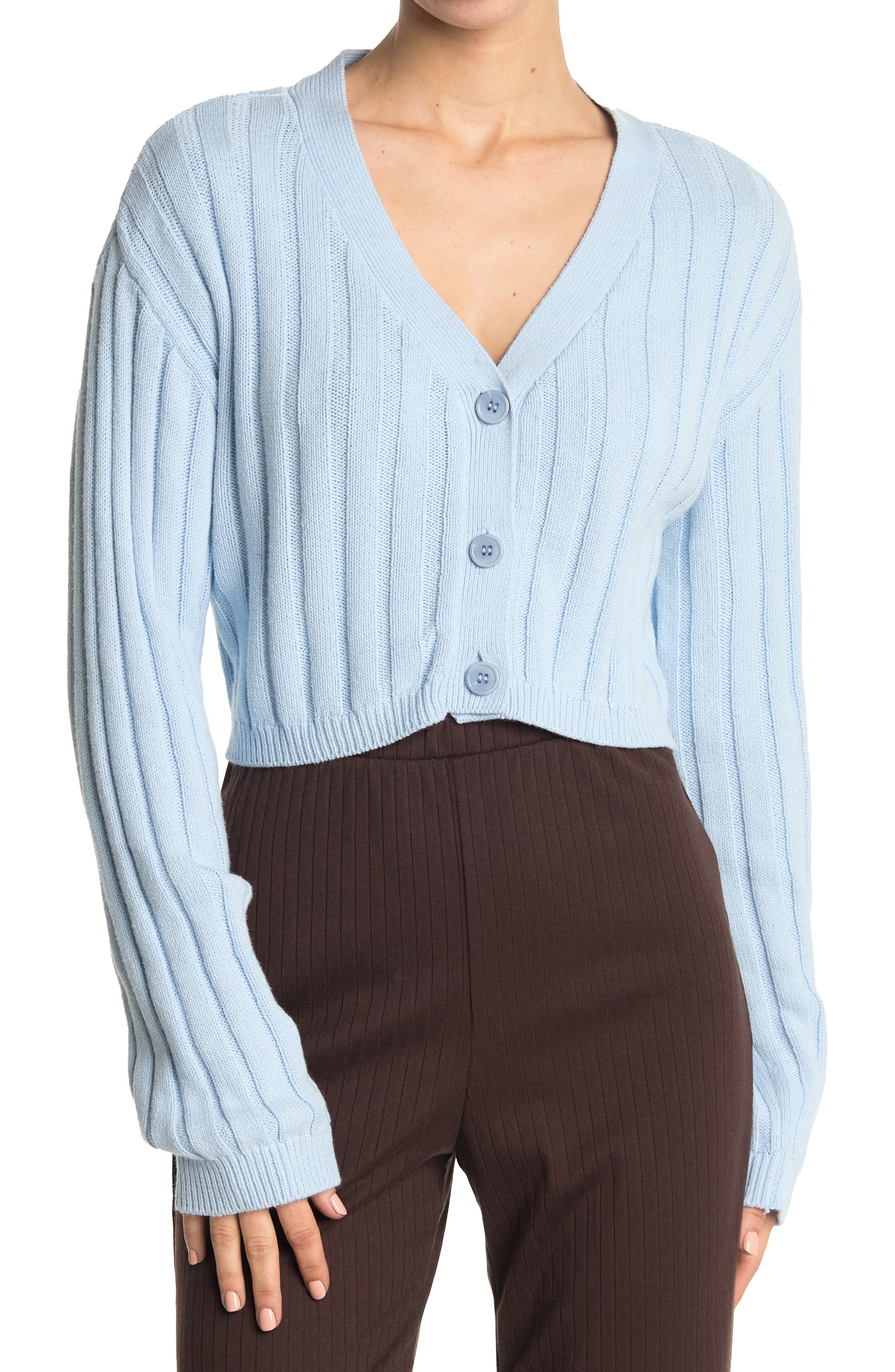 light blue cashmere cardigan