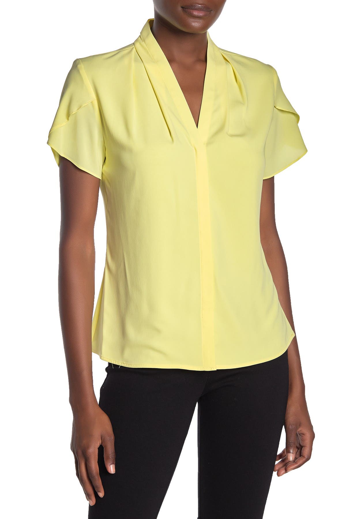 calvin klein yellow blouse