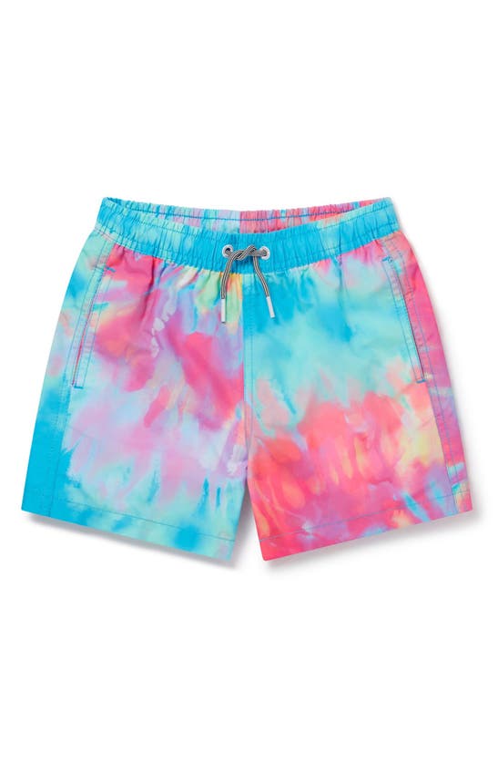 Boardies Kids' Spiral Swim Trunks In Spiral Tie Dye