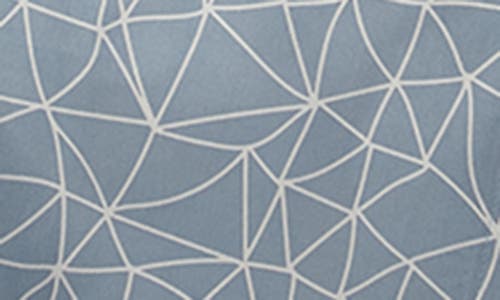 Southshore Fine Linens Queen Sized Modern Printed Sheet Set In Geometric Maze - While/blue