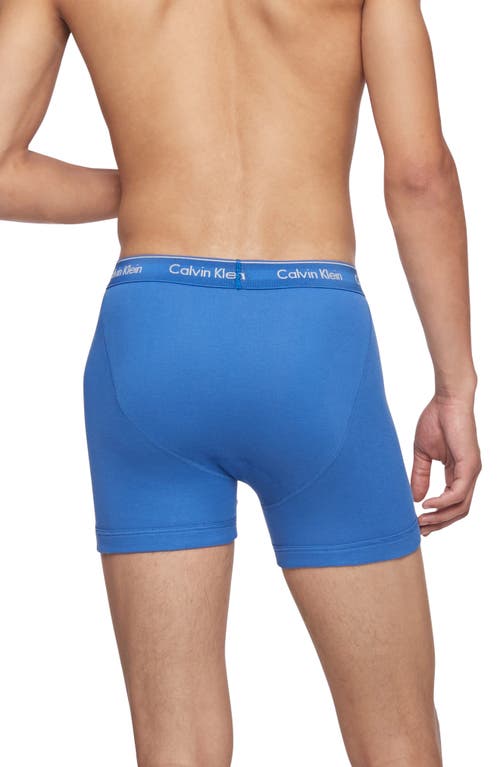 Shop Calvin Klein Classics 3-pack Cotton Boxer Briefs In Blue Bay/minnow/medieval