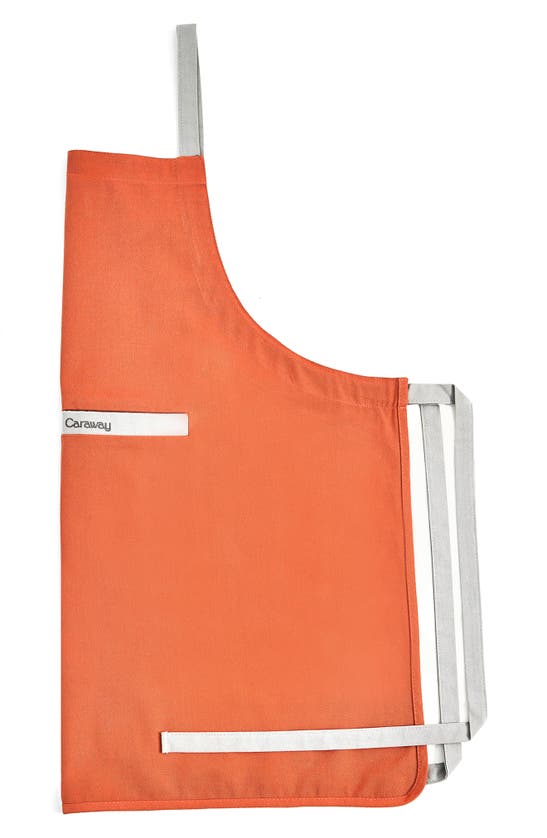 Caraway Cotton Apron In Perracotta