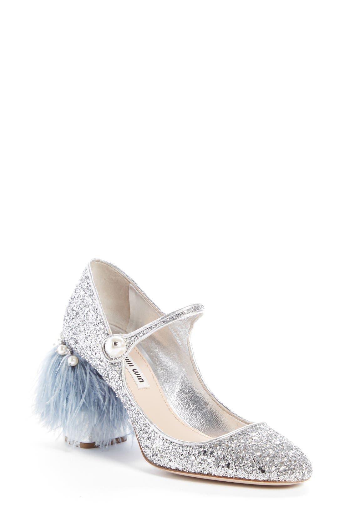 miu miu feather sandals