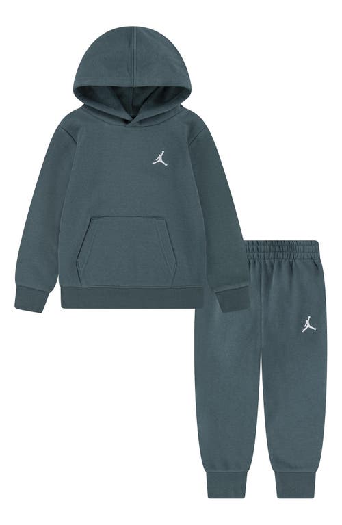 Shop Jordan Kids' Brooklyn Fleece Hoodie & Joggers Set In Oxidized Green