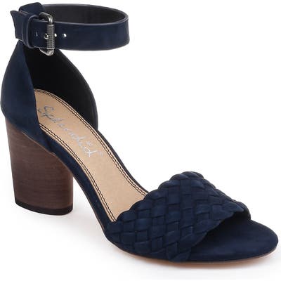 Splendid Taro Woven Ankle Strap Sandal, Blue