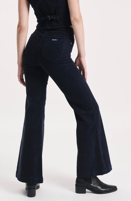 Rolla's East Coast Corduroy Flare Leg Pants In Navy