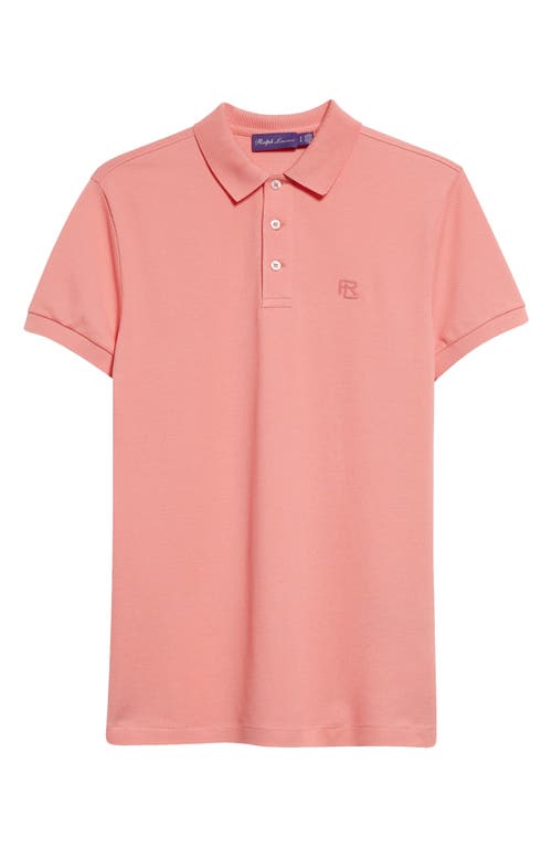 Ralph Lauren Purple Label Embroidered Logo Cotton Piqué Polo Flamingo Plume at Nordstrom,