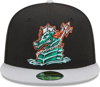 Men's New Era Black/Gray Norfolk Tides Marvel x Minor League 59FIFTY Fitted Hat
