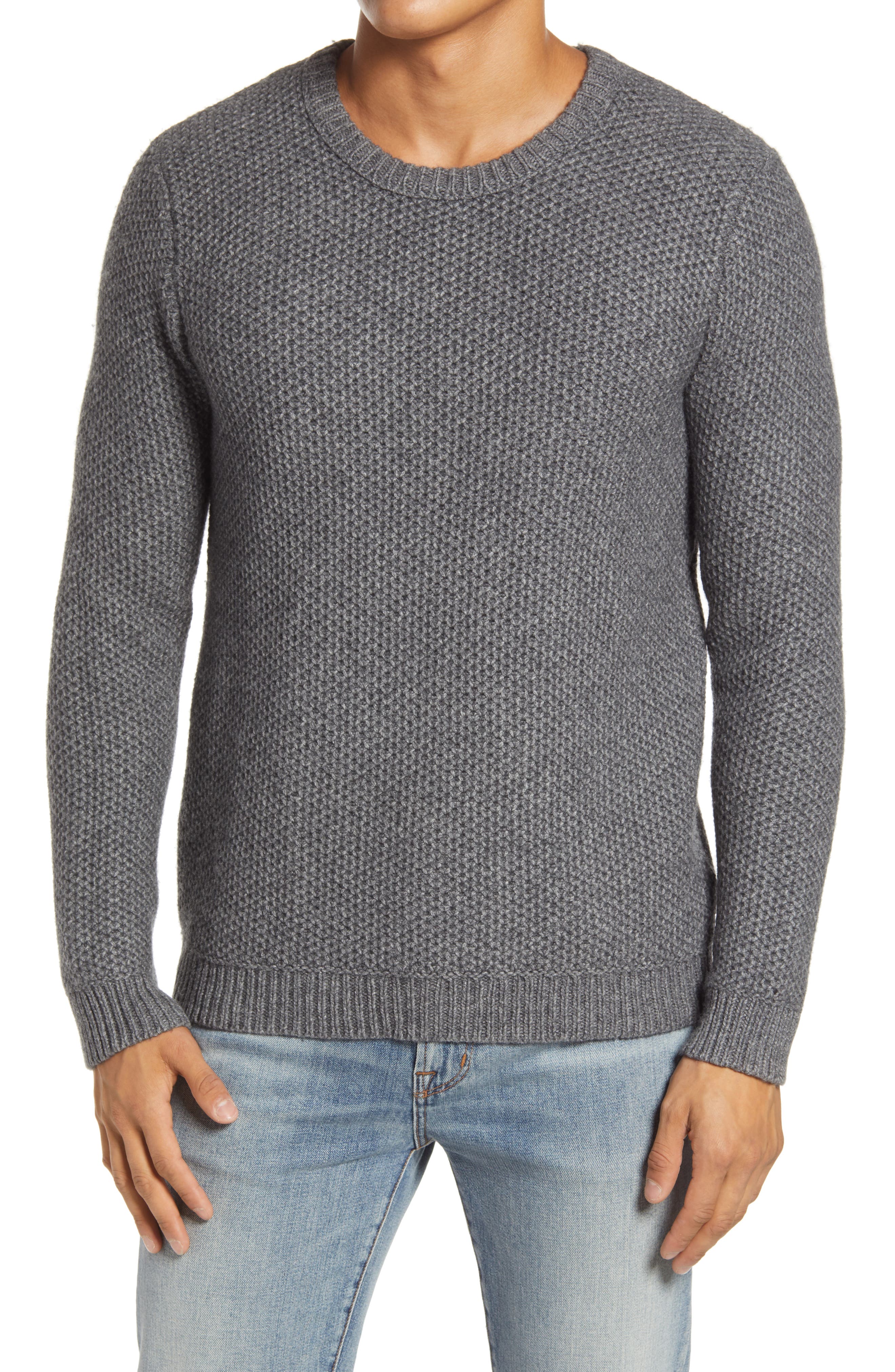 mens gray sweater