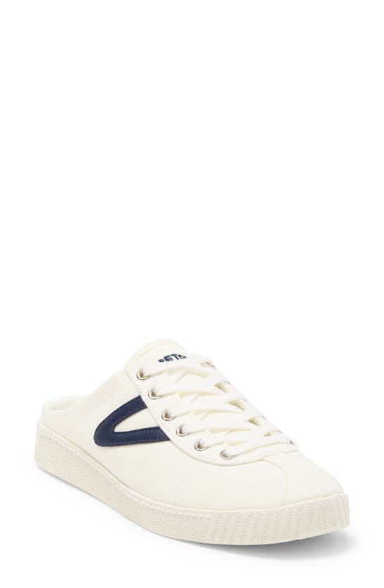 Tretorn Nylite Mule Sneaker In White/ Navy