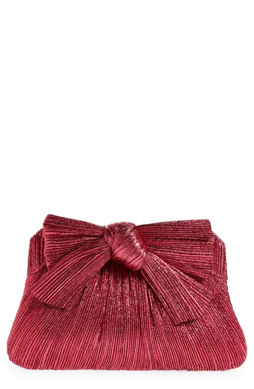 Platinum Rayne Pleated Frame Clutch Loeffler Randall