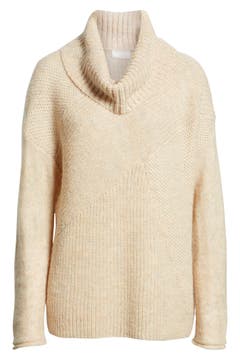 Caslon® Mix Stitch Funnel Neck Wool Blend Sweater (Regular & Petite ...