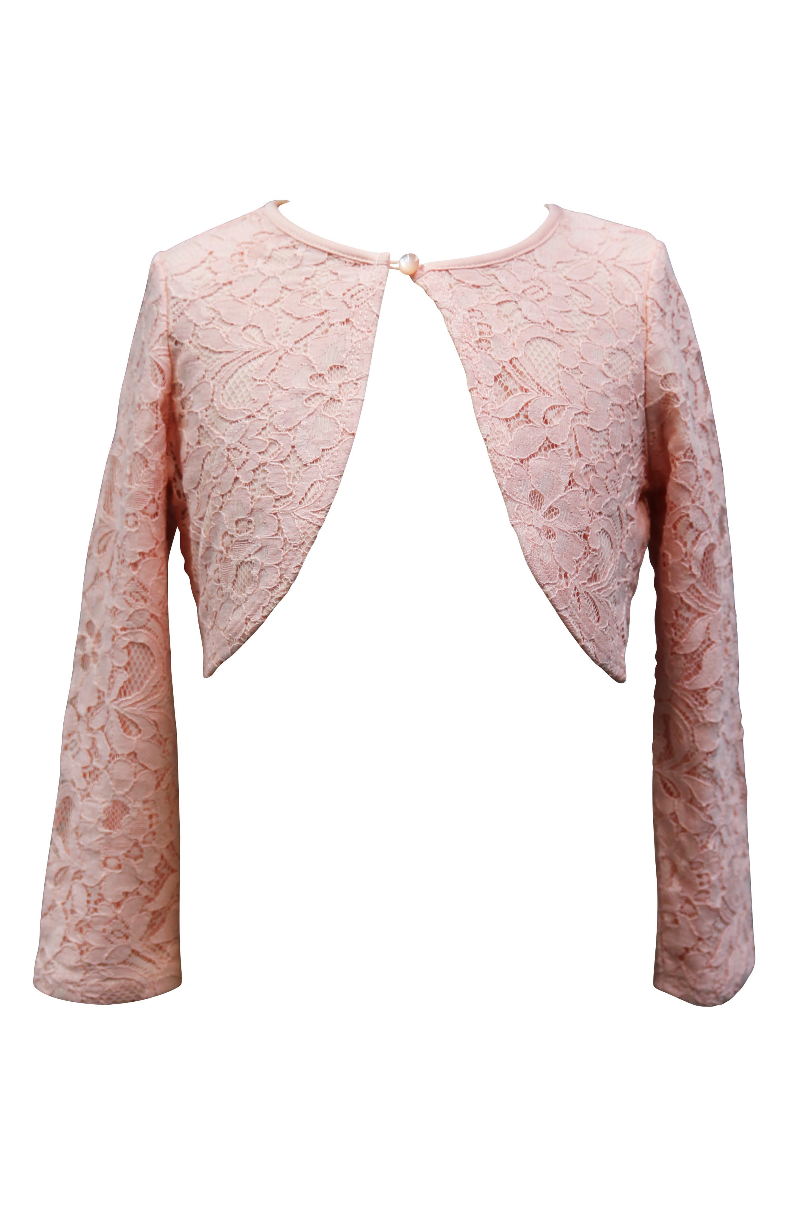 pink lace cardigan