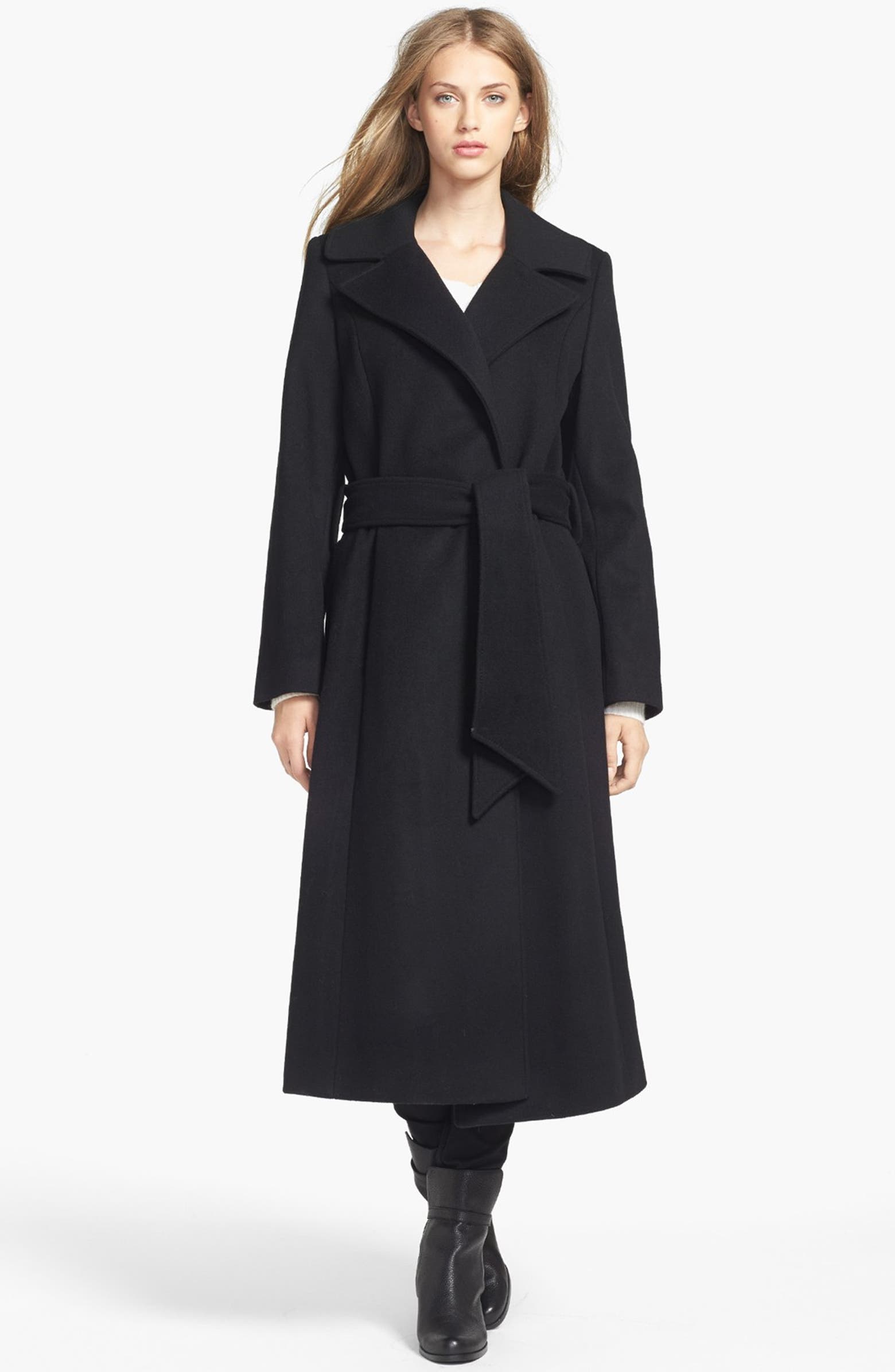 George Simonton Couture Long Wool Blend Wrap Coat | Nordstrom