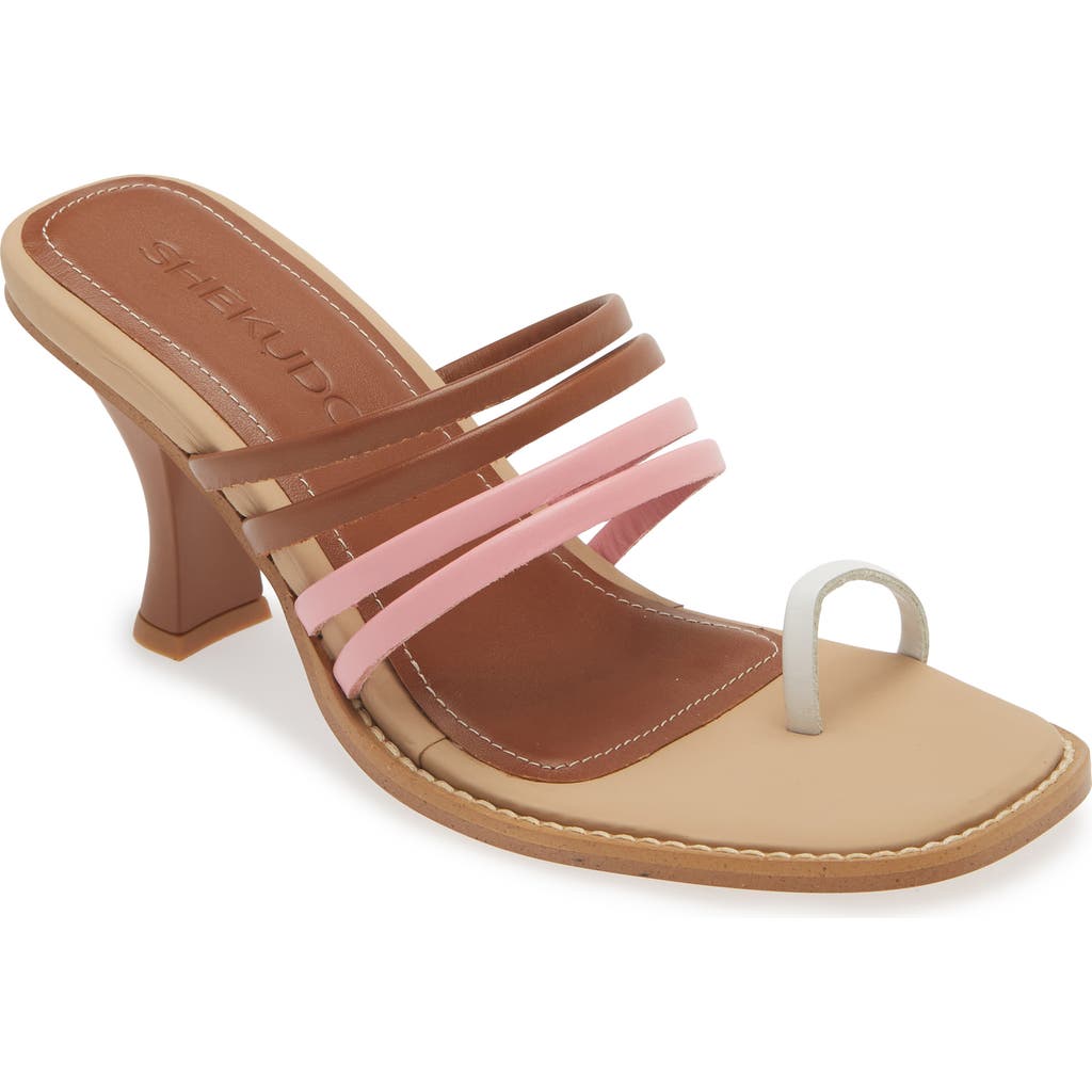 SHEKUDO Bondi Toe Loop Sandal in Pink