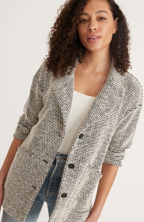 Shop Marine Layer Birdseye Blazer In Black/white Contrast