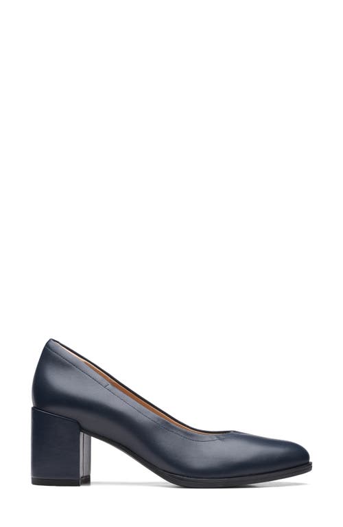 Shop Clarksr Clarks(r) Freva55 Court Pump In Navy Leather