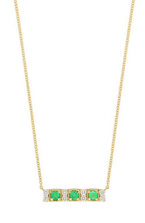 Bony Levy El Mar Emerald & Diamond Pendant Necklace in 18K Yellow Gold at Nordstrom