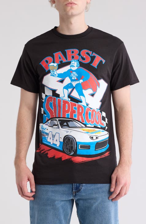 Pabst Supercool Racing Cotton Graphic T-Shirt