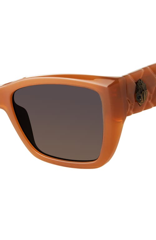 Kurt Geiger 54mm Gradient Rectangular Sunglasses In Brown/brown Gradient