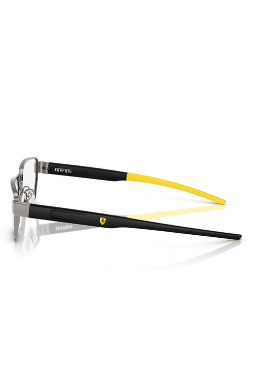 Scuderia Ferrari X 57mm Rectangular Optical Glasses In Gunmetal