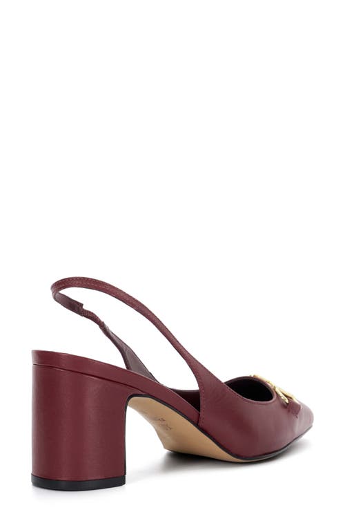 Shop Dune London Detailed Slingback Pump In Dark Red