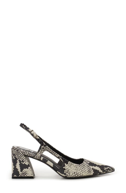 Shop Vince Camuto Sindree Slingback Pointed Toe Pump In Ivory Snake