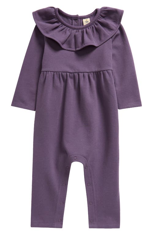 Shop Tucker + Tate Ruffle Neck Romper In Purple Montana