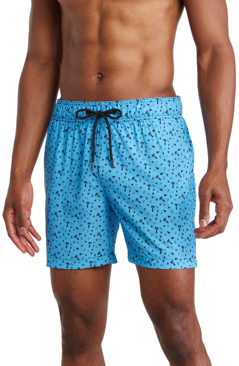 Mr.Swim Abstract Palm Print Swim Trunks | Nordstromrack