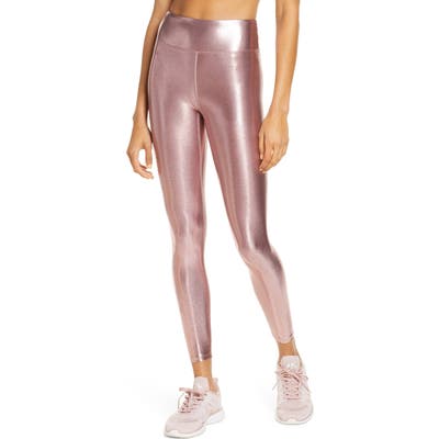 Heroine Sport Metallic High Waist Leggings, Pink
