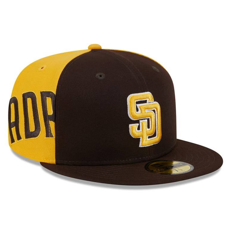 Shop New Era Brown/gold San Diego Padres Gameday Sideswipe 59fifty Fitted Hat