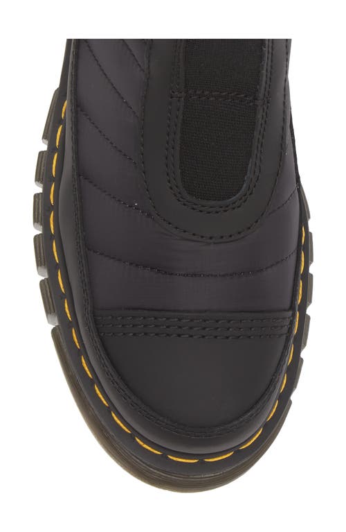 Shop Dr. Martens' Dr. Martens Audrick Quilted Chelsea Boot In Black Rubberised Leather