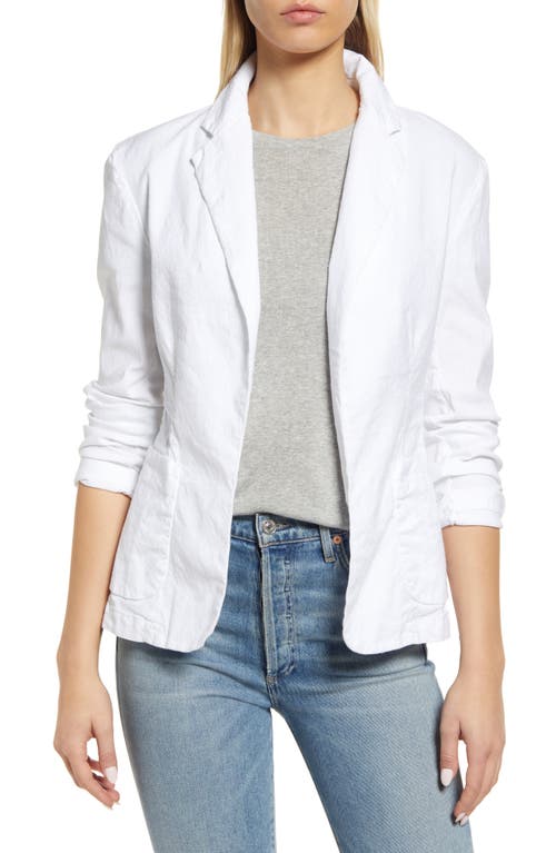 Frank & Eileen Dublin Open Front Notch Lapel Blazer White at Nordstrom,