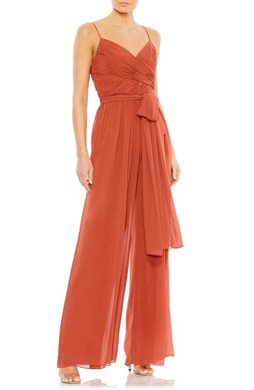 Mac Duggal Ruched Wide Leg Jumpsuit at Nordstrom,