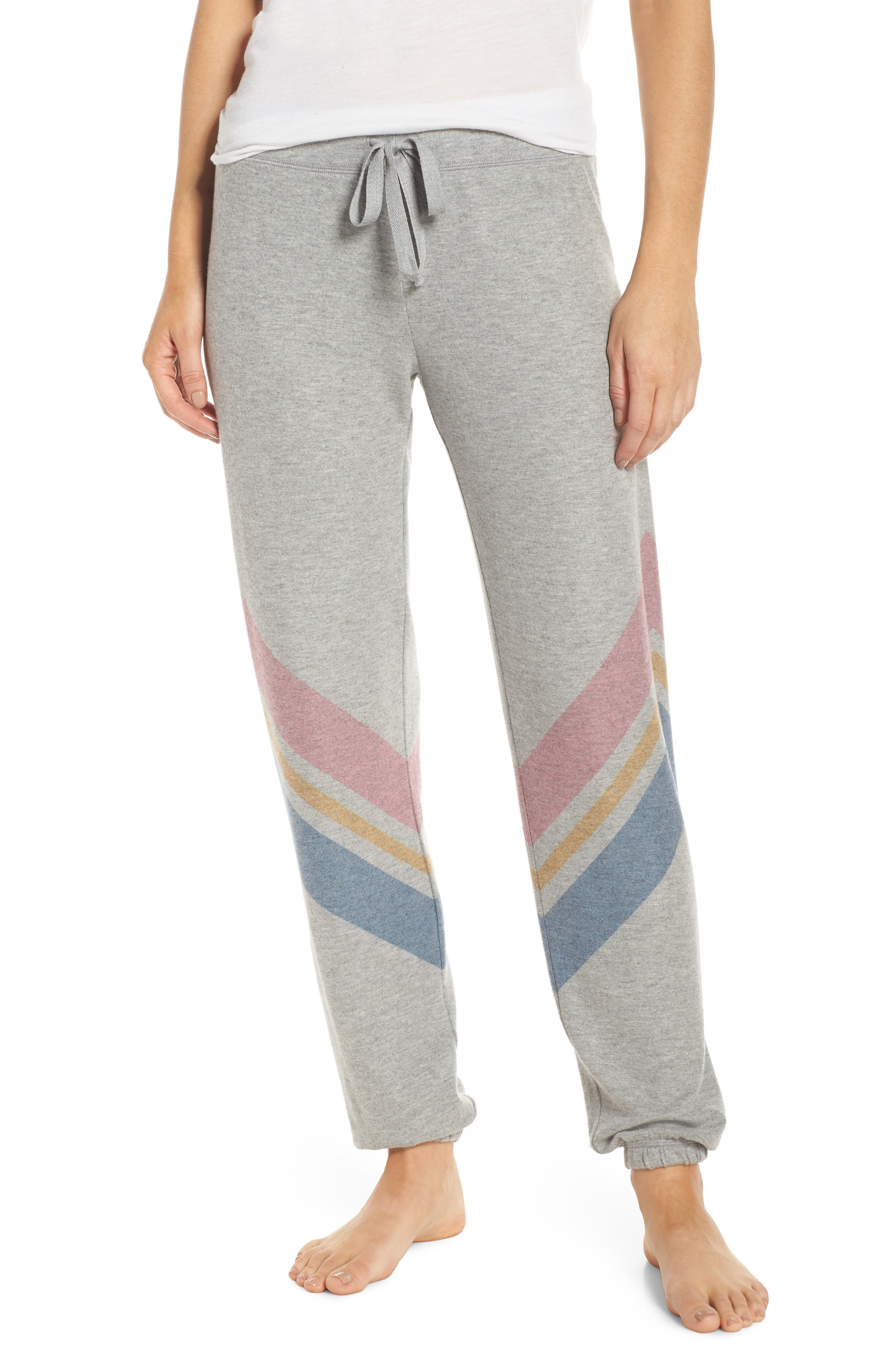 Pj Salvage Lounge Essentials Chevron Sweatpants, Grey