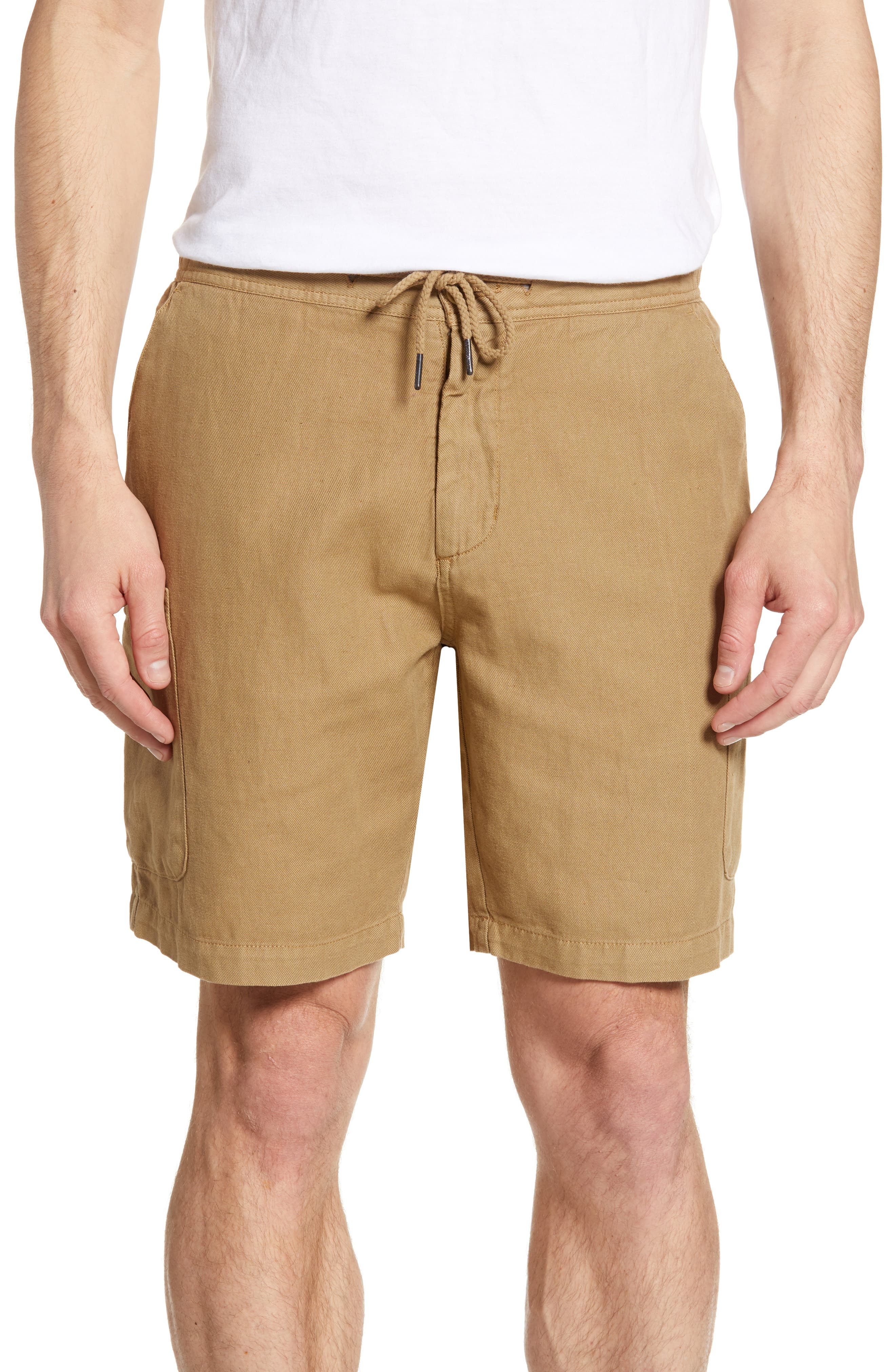 Reyn Spooner Linen Blend Cargo Shorts, Brown