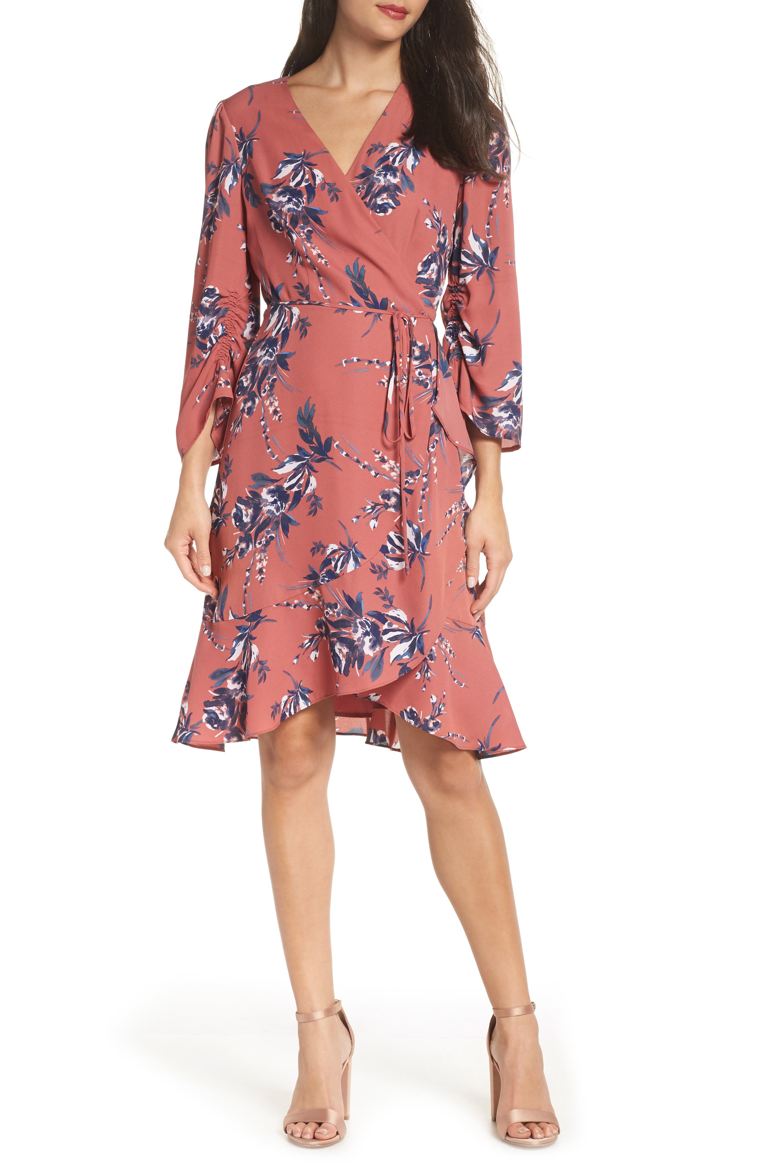 nordstrom petite wrap dress