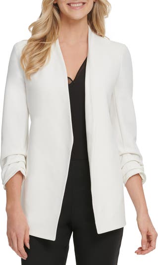  INC Womens Plus Double Face Drapey Open-Front Blazer