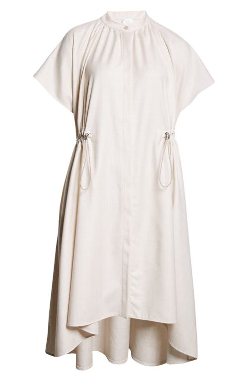 Shop Eleventy Wool Blend Trapeze Dress In Ivory