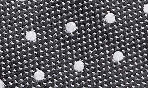 Tom Baine Polka Dot Satin Tie In Black