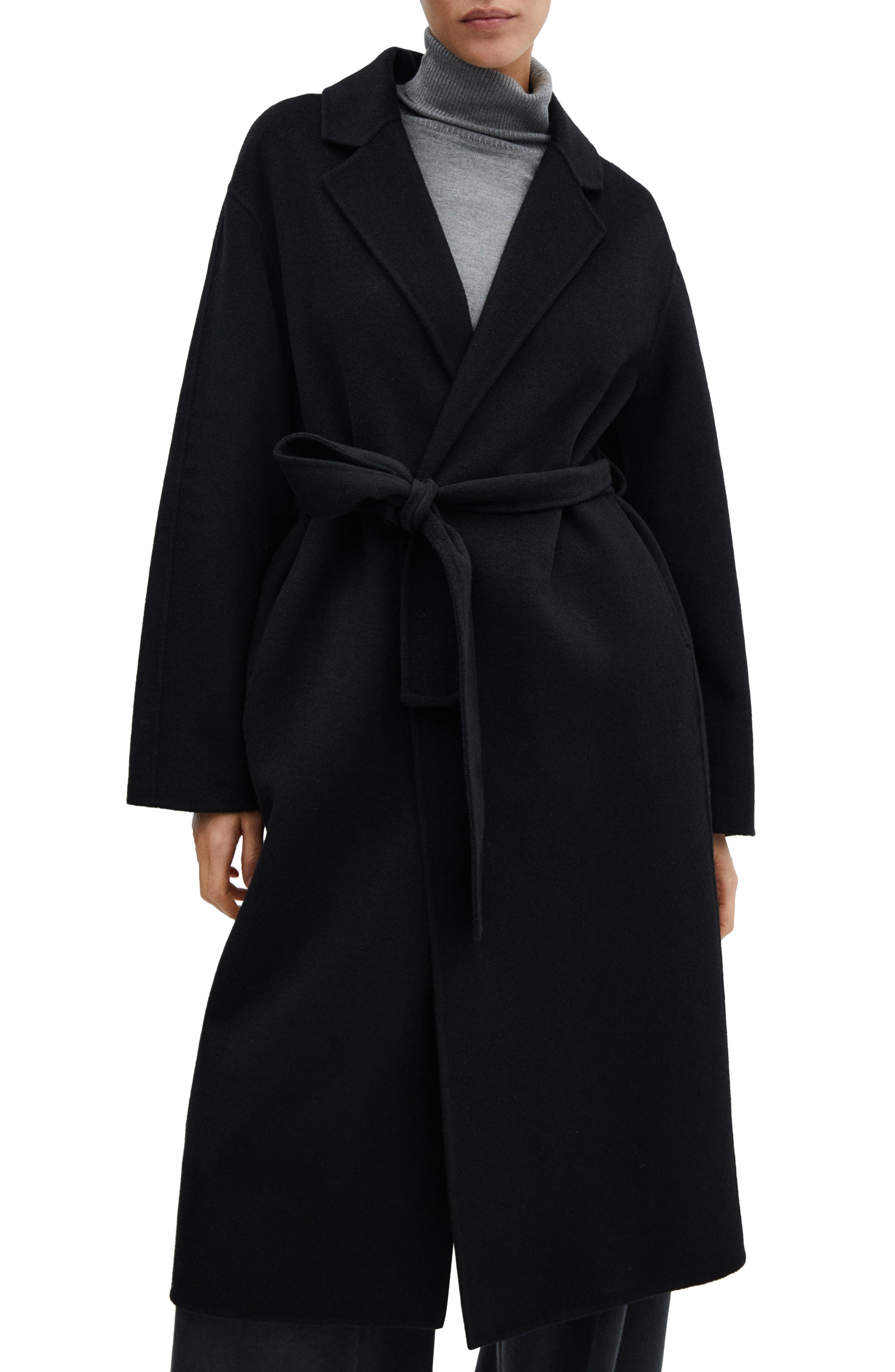 STELLA MCCARTNEY belted wool coat - Black